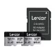 2 db Lexar High-Performance Silver Plus microSDXC 2x64GB memóriakártya készlet + adapter