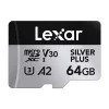2 db Lexar High-Performance Silver Plus microSDXC 2x64GB memóriakártya készlet + adapter