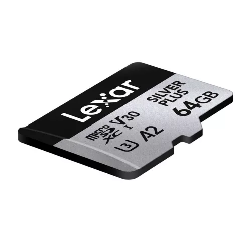 2 db Lexar High-Performance Silver Plus microSDXC 2x64GB memóriakártya készlet + adapter