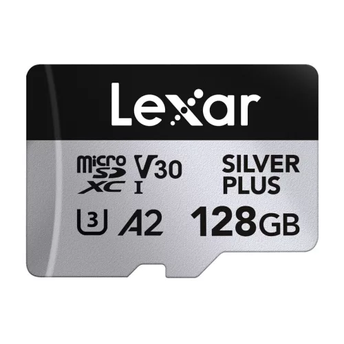 2 db Lexar High-Performance Silver Plus microSDXC 2x128GB memóriakártya + adapter