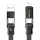 BlitzWolf BW-HDC7 4 az 1-ben USB-C+USB+Lightning kábel, 240W, 1.2m (fekete)