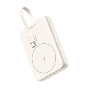  UGREEN PB760 mágneses powerbank beépített kábellel, 10000 mAh, 20 W (bézs)