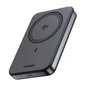  Mágneses Powerbank 10000mAh Ugreen PB763, Qi2, USB-C, 20W (fekete)