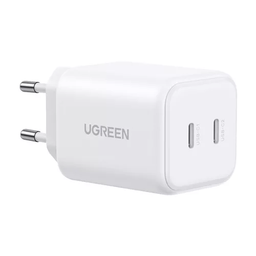 UGREEN X526 USB-C GaN kettős töltő, 45 W (fehér)