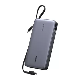   Powerbank 25000 mAh UGREEN PB552, 165W, beépített kábel, szürke.