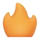 Lángmintás lámpaernyő a Flextail Tiny Pump 2X lámpához (narancssárga)