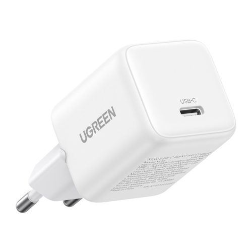 Ugreen X513 GaN USB-C fali töltő + 1 m USB-C kábel (fehér)