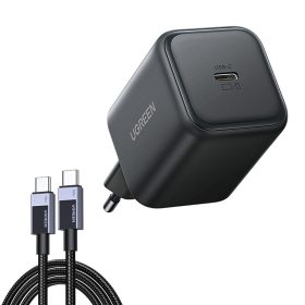   UGREEN X524 hálózati töltő, 45 W, USB-C GaN (fekete) + 1 m-es kábel